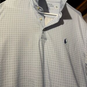 Polo by Ralph Lauren Blue Patterned Men's Shirt